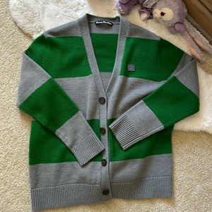 acne studio block stripe cardigan